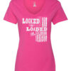 Ladies V-Neck – Front/Back New Logo – Pink - Image 2