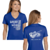 Ladies V-Neck – Front/Back New Logo – Blue