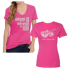 Ladies V-Neck – Front/Back New Logo – Pink