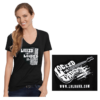 Ladies V-Neck - Front/Back New Logo - Black
